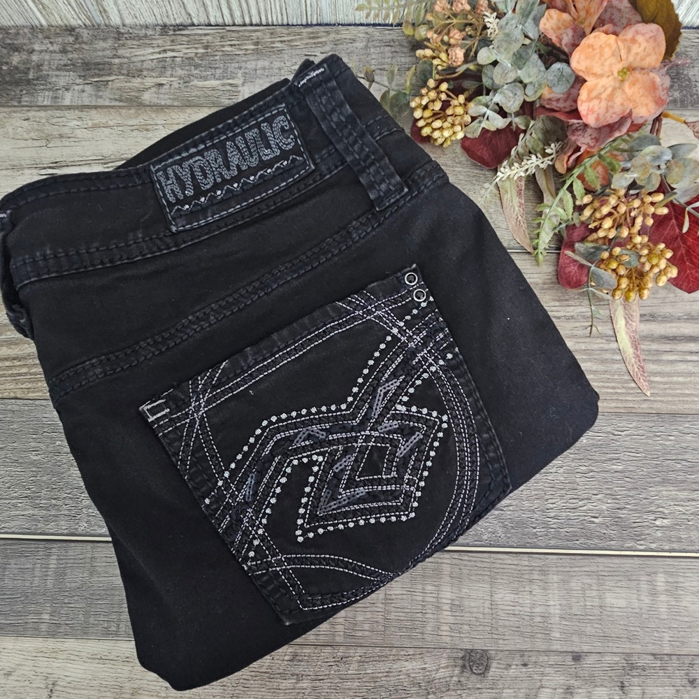 Hydraulic‎ Bailey Super Skinny Jeans Women's 17/18 Black Stretch Denim